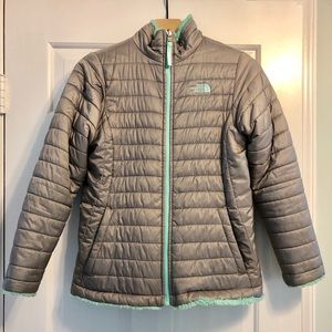 North Face Girls' Reversible Swirl Insulated Parka